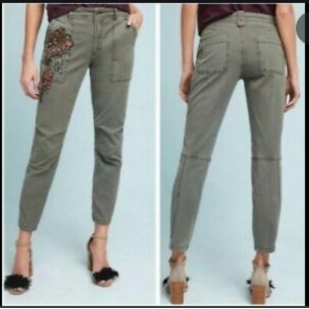Anthropologie The Wanderer Beaded Denim Pant - 25